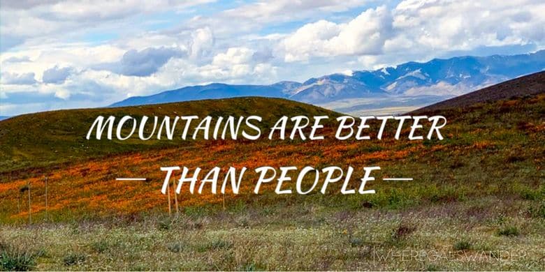 Mountains are better than people