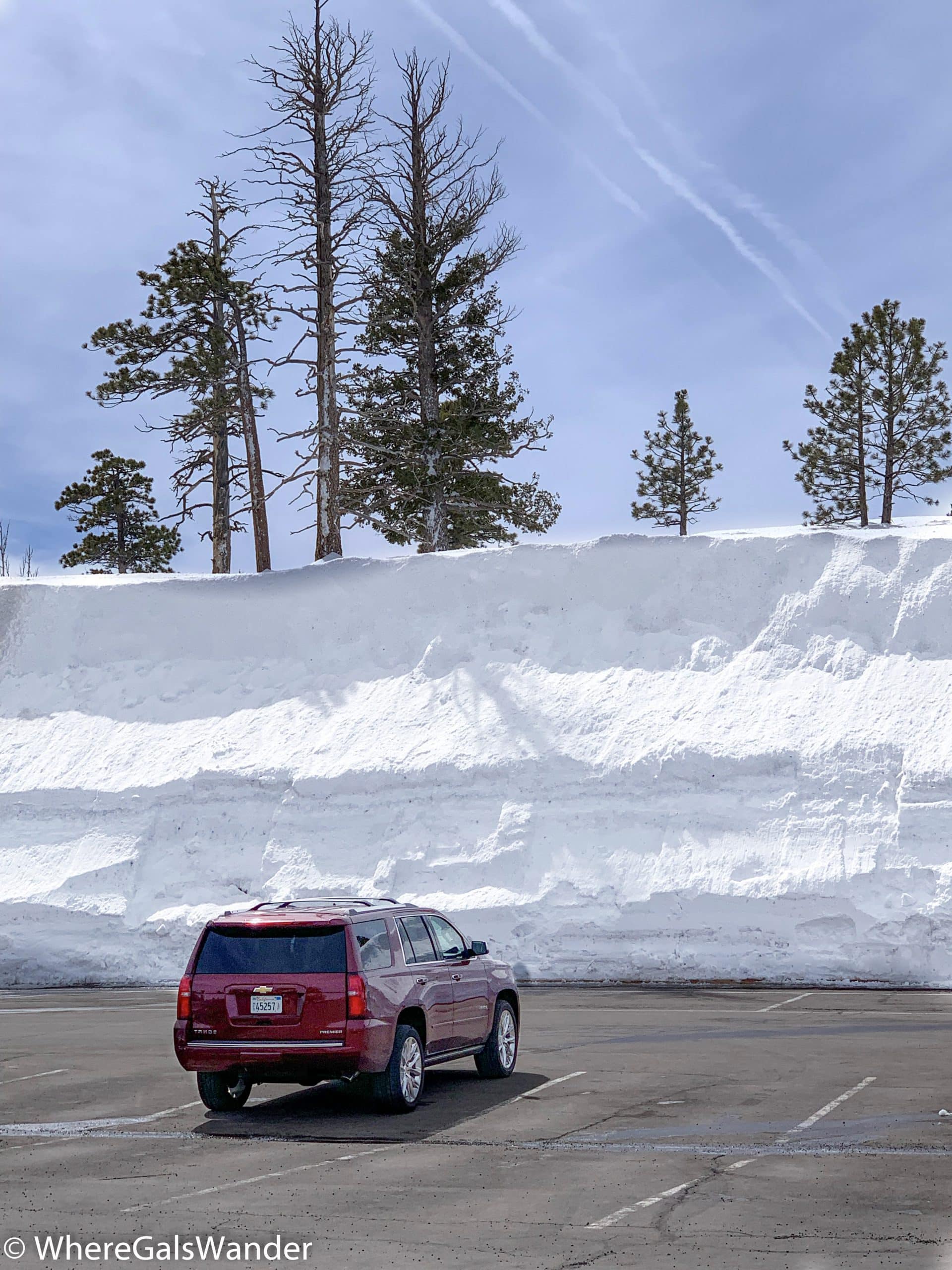 There was a bit of snow on the ground in March. Actually, most of Bryce National Park was closed due to heavy snow.