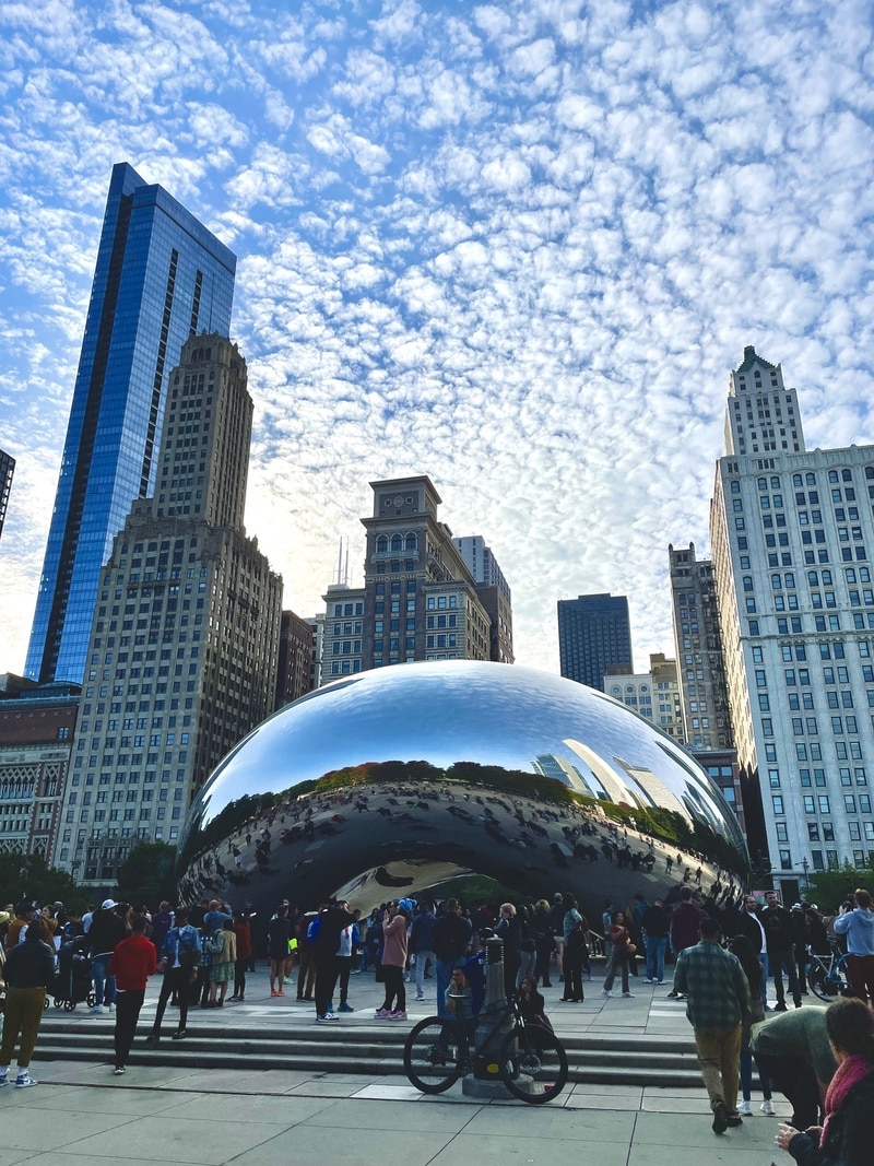 Cloud Gate at Sunset in Chicago