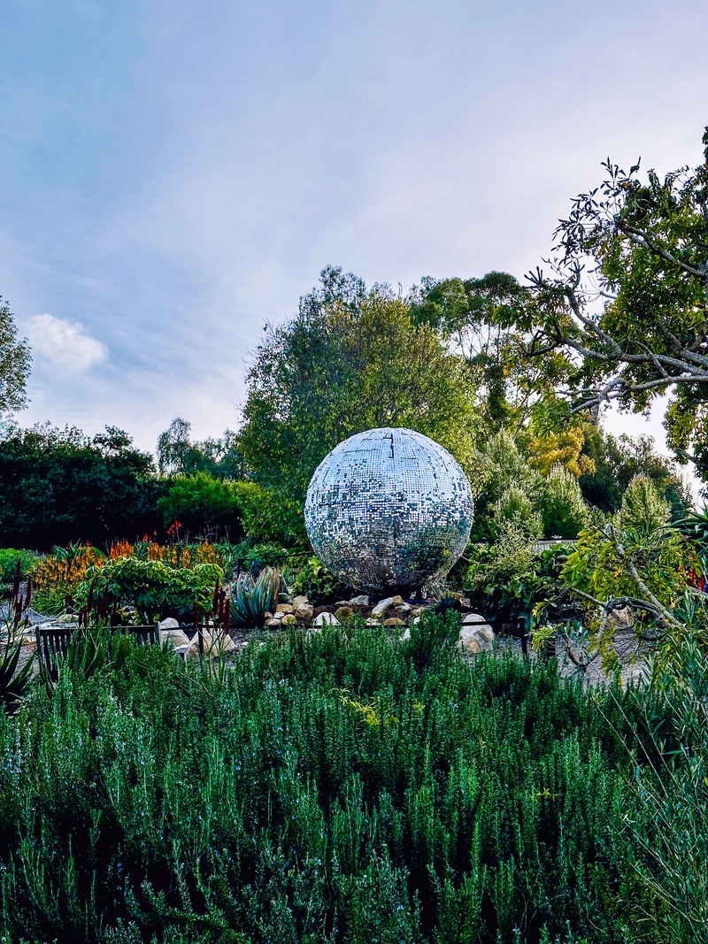 Giant Disco Ball in ther garden for Astra Lumina